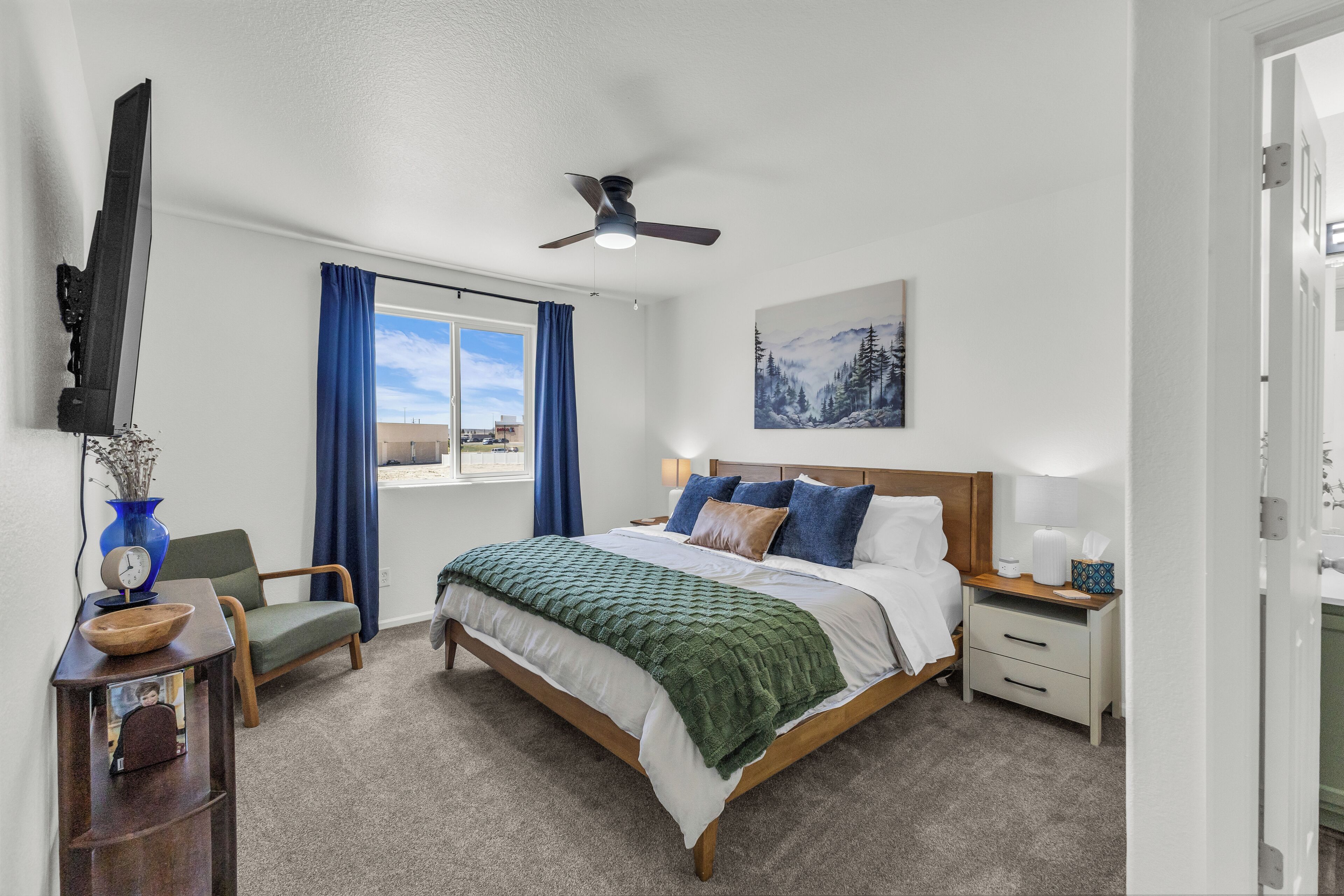 Iron/ironing board, WiFi, bed sheets