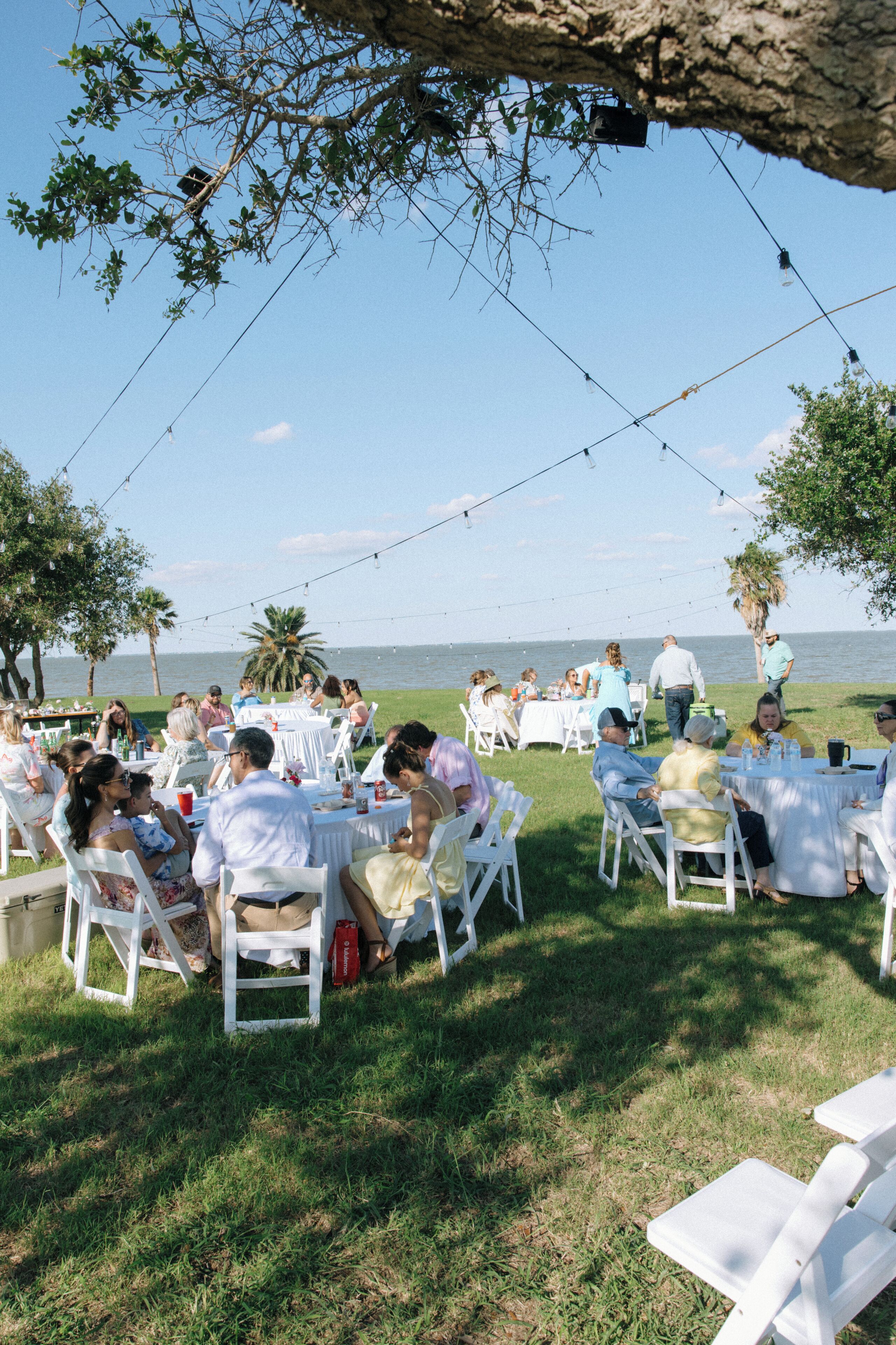 Outdoor banquet area