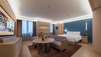 Superior Suite, City View | Premium bedding, free minibar, desk, laptop workspace