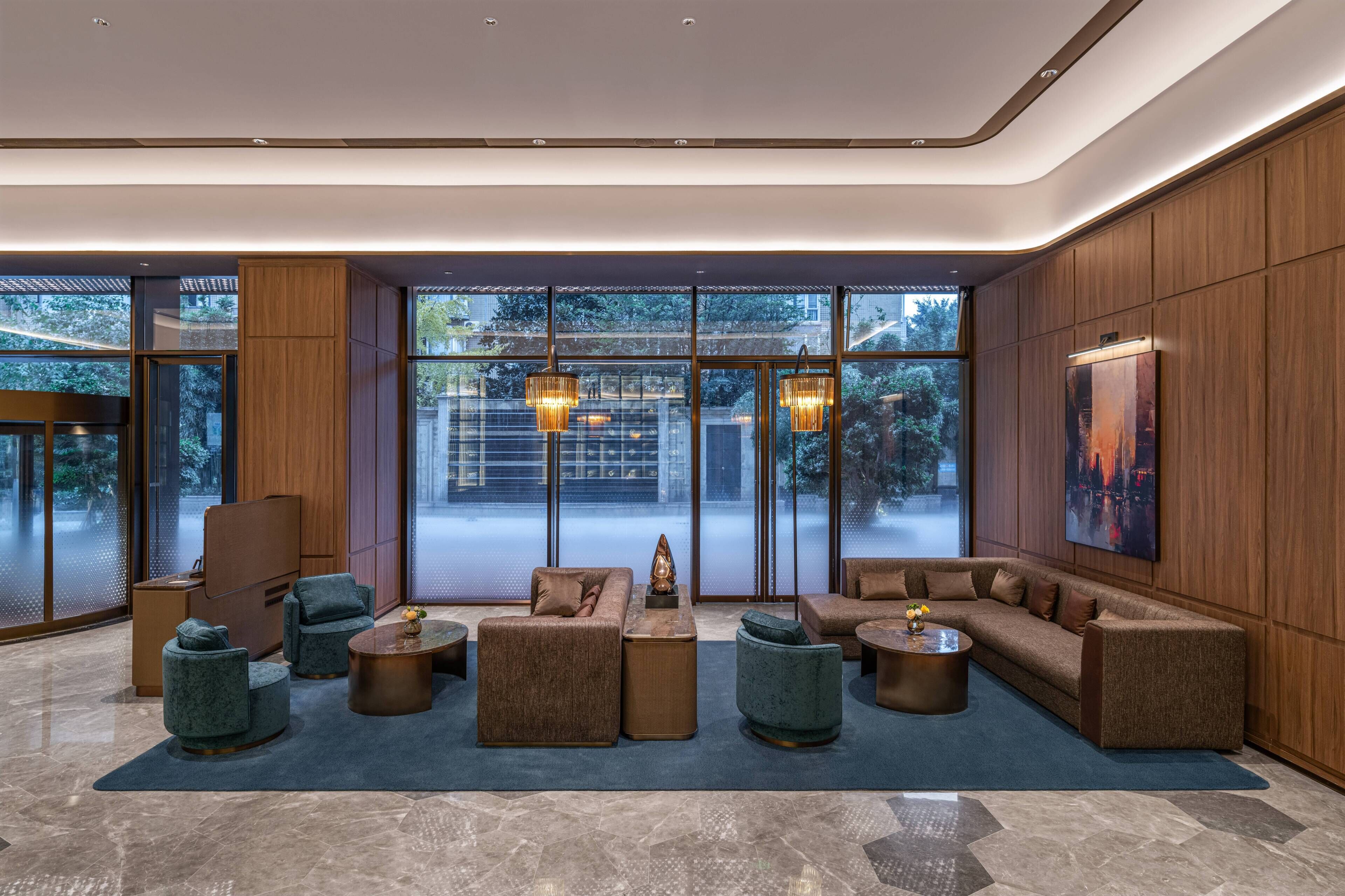 Sala de estar en el lobby