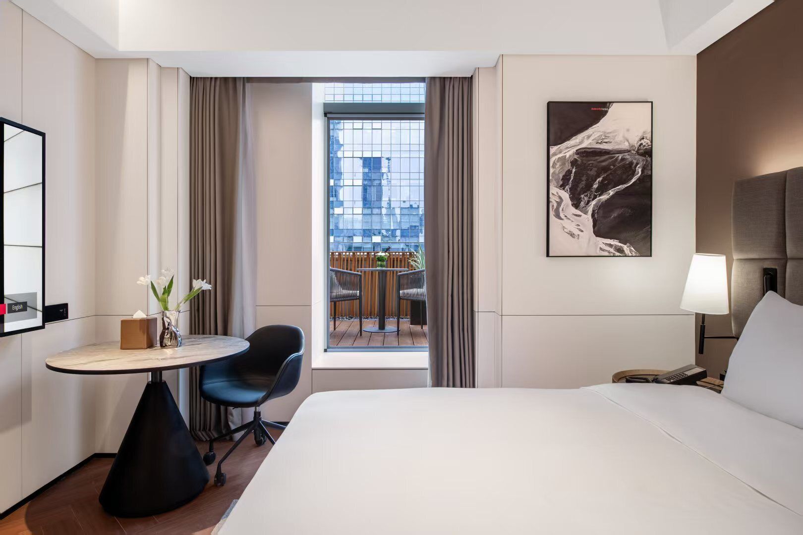 Basic Double Room, City View | Desk, laptop workspace, soundproofing, iron/ironing board