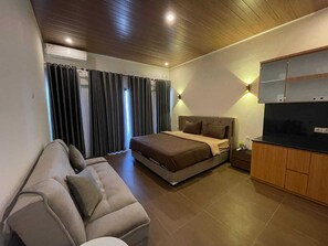 Chambre Deluxe double, patio, vue sur la montagne | Bureau, accĂšs au Wi-Fi (inclus)