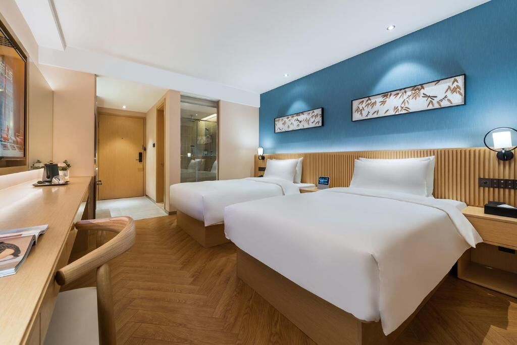 Superior Twin kamer, meerdere bedden, niet-roken, uitzicht op stad