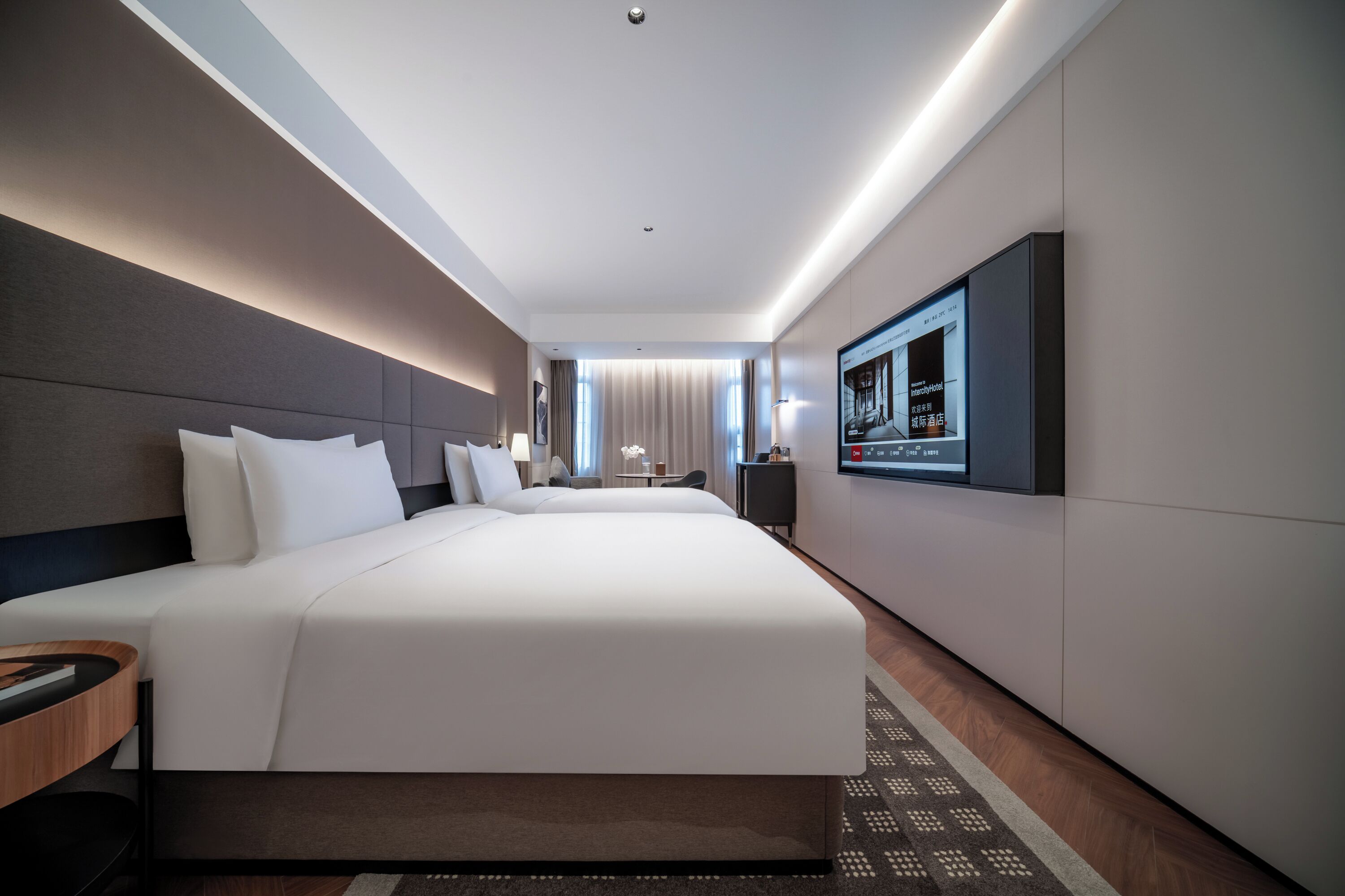 Premier Twin Room, City View | Premium bedding, down comforters, pillowtop beds, minibar (free items)