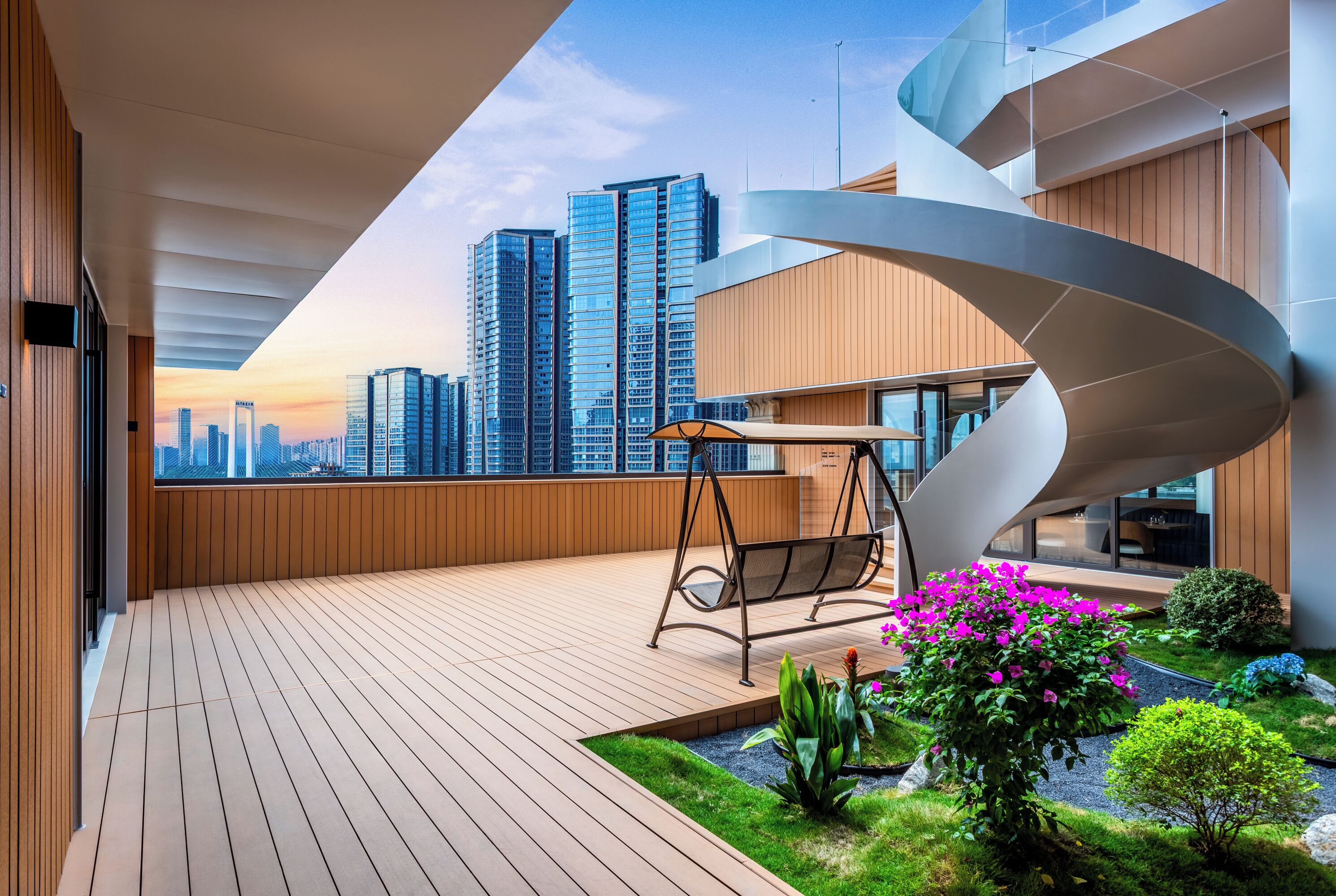 Terrasse sur le toit