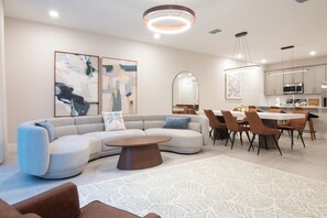 Living area - Premium 3BR at Spectrum+ Reunion, Golf Resort, 10 Min to Disney (Kissimmee)