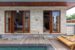 Deluxe Villa, 1 Bedroom, Kitchenette, Pool View | Desk, laptop workspace, free WiFi - Janu Villa (Ubud)