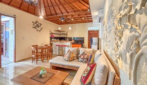 Family Villa, 2 Bedrooms, Kitchenette, Pool View | Living area - Janu Villa (Ubud)