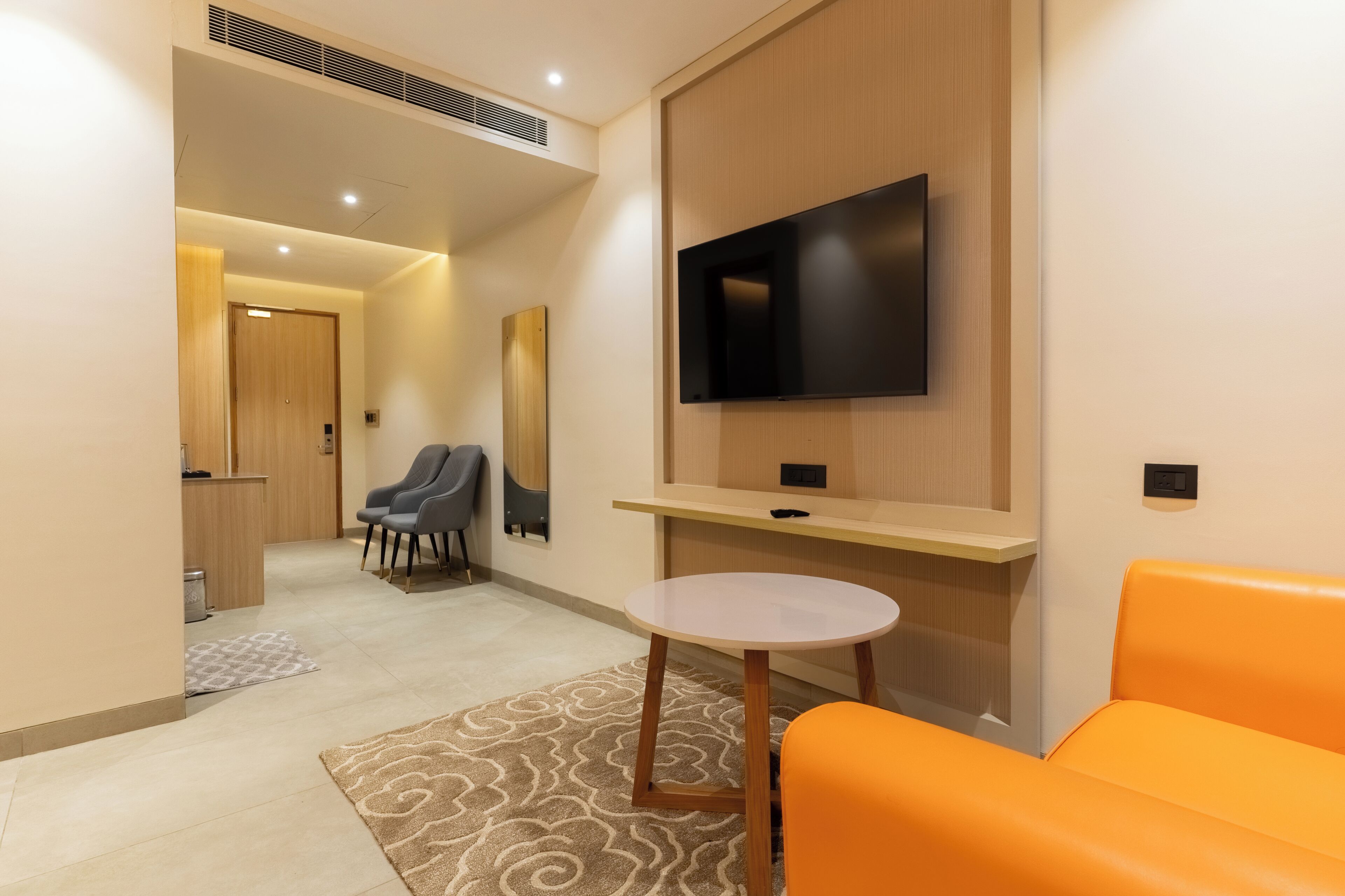 Suite, 1 cama doble, bañera accesible, terraza | Zona de estar