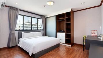 The Crown Residence | Desk, blackout drapes, iron/ironing board, free WiFi
