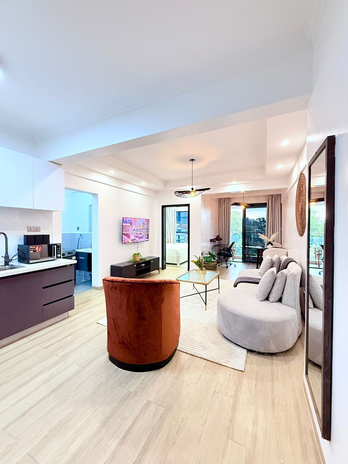 Superior Apartment, City View | Living area | 32-inch Smart TV with digital channels