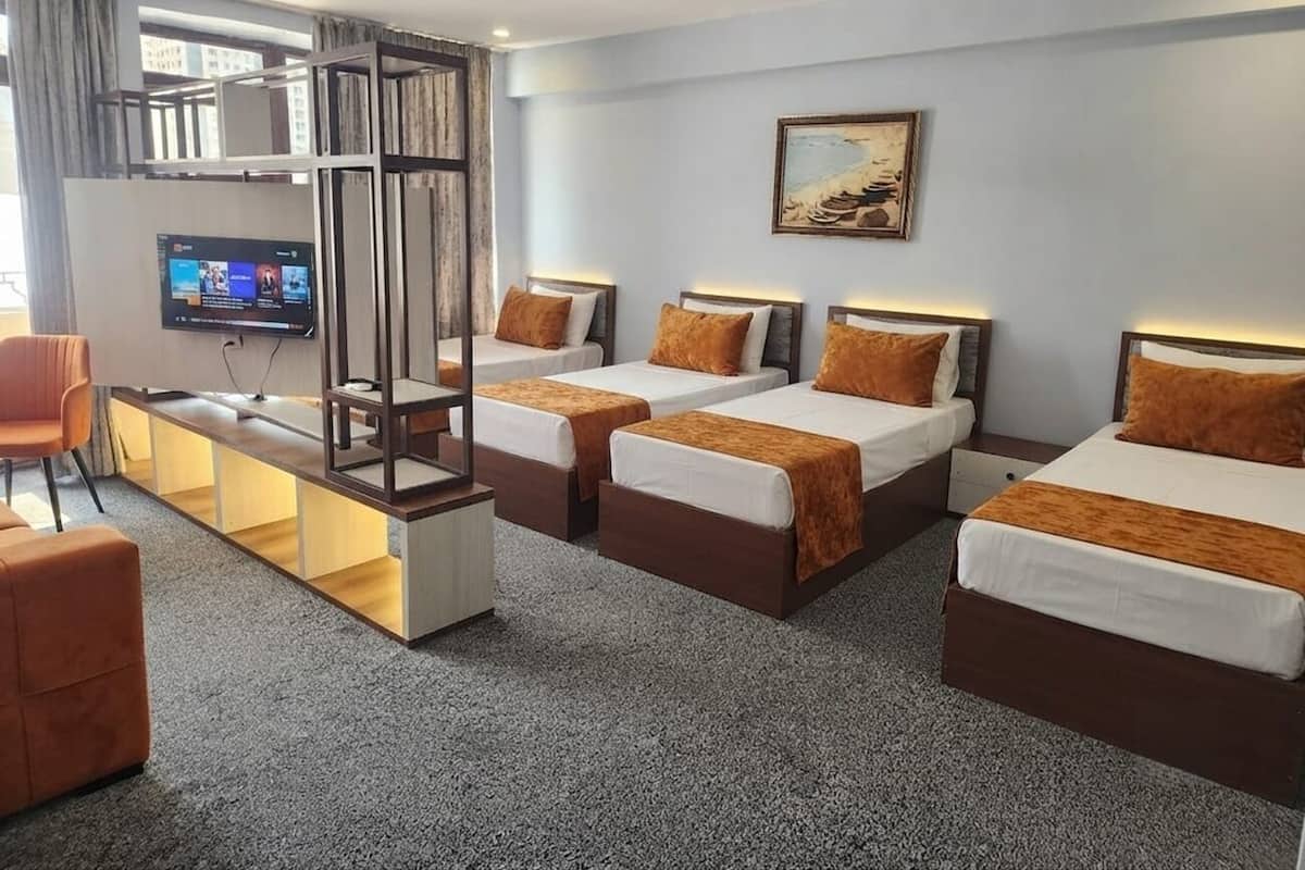 Single Bed in the Dormitory | Premium bedding, desk, laptop workspace, soundproofing