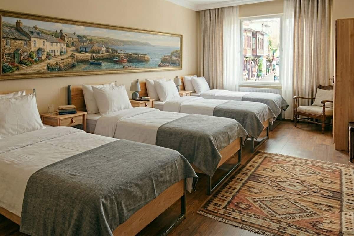 Standard Quadruple Room | Premium bedding, desk, laptop workspace, soundproofing
