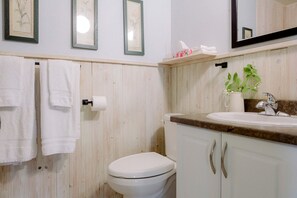 Hair dryer, towels, soap, shampoo - The Granary Flat at the Historic Glenora Mill (Prince Edward County)