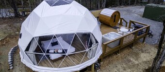 Luxury Wellness Dome with Private Sauna, Hot Tub & Cold Plunge Near Pisgah National Forest | Balsam Grove, North Carolina