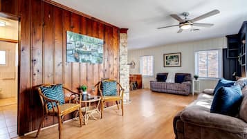 TV, fireplace, DVD player