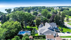 Exterior - Grand Victorian Farmhouse Escape with Pool, Hot Tub & Fire Pit Nights in Ontario, Canada (Leamington)