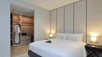 In-room safe, desk, laptop workspace, blackout curtains