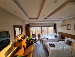 Double Superior Room City View  | Egyptian cotton sheets, premium bedding, down comforters - tourist hotel cairo downtown (Cairo)
