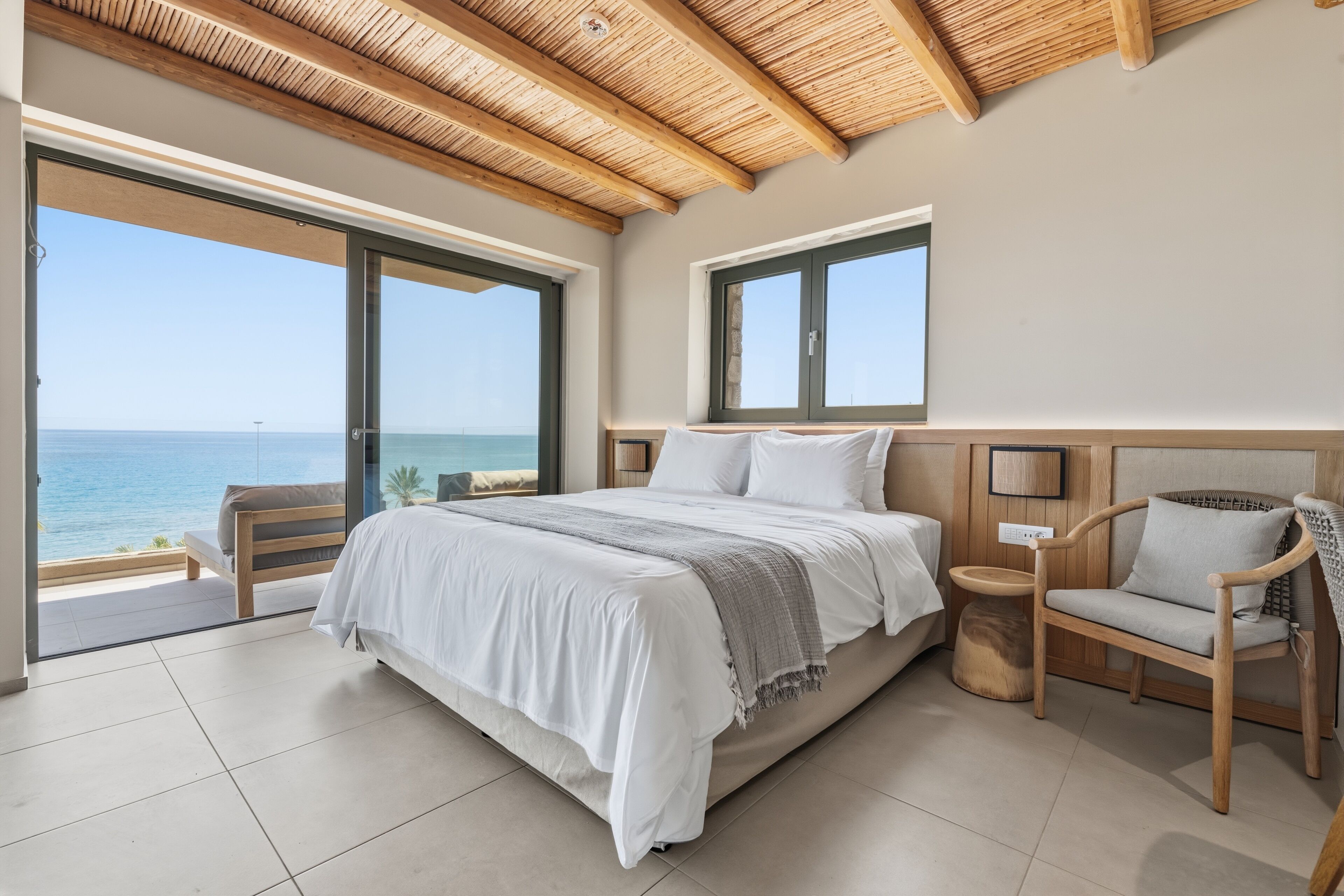 Ethos Executive Suite with Sea View | In-room safe, desk, laptop workspace, blackout curtains