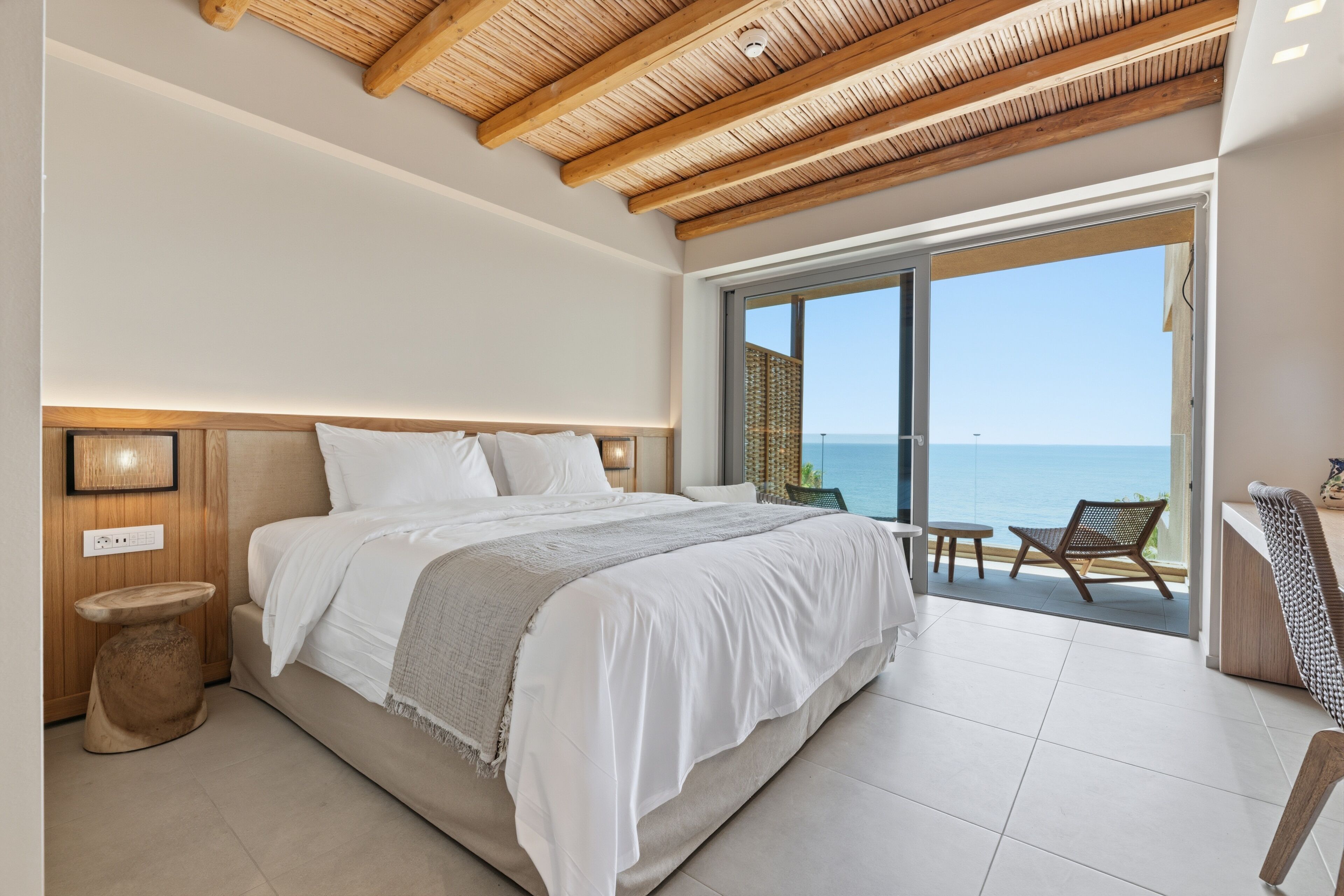 Aegean Double with Sea View  | In-room safe, desk, laptop workspace, blackout curtains