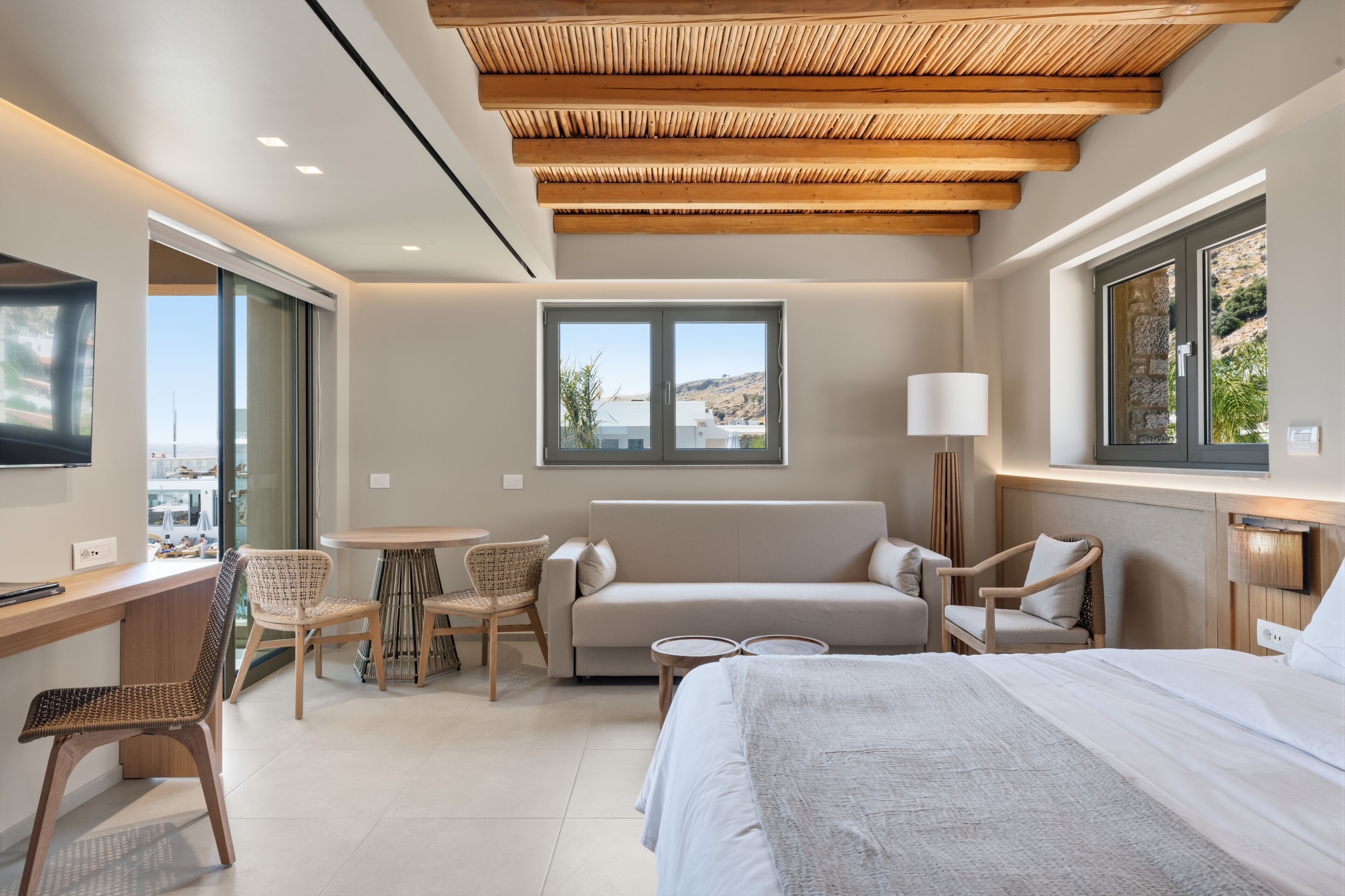 Pefkian Garden Suite with Garden View  | In-room safe, desk, laptop workspace, blackout curtains