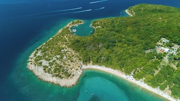 Vlak bij het strand