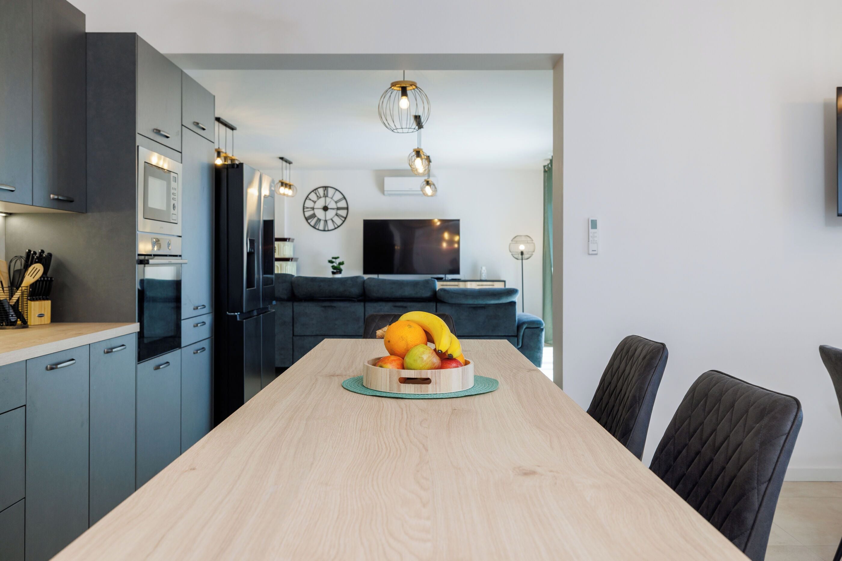 Villa | Private kitchen | Fridge, microwave, oven, stovetop