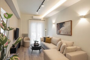 Luxury Apartment, Balcony, City View | Living area - Luxury Design Apartment in Pagrati (Kesariani)