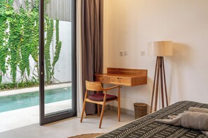 Vila superluxo, sacada, vista para a piscina | Roupas de cama de algodão egípcio, roupas de cama premium