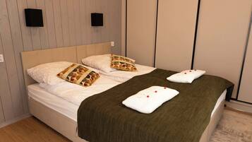 Iron/ironing board, WiFi, bed sheets