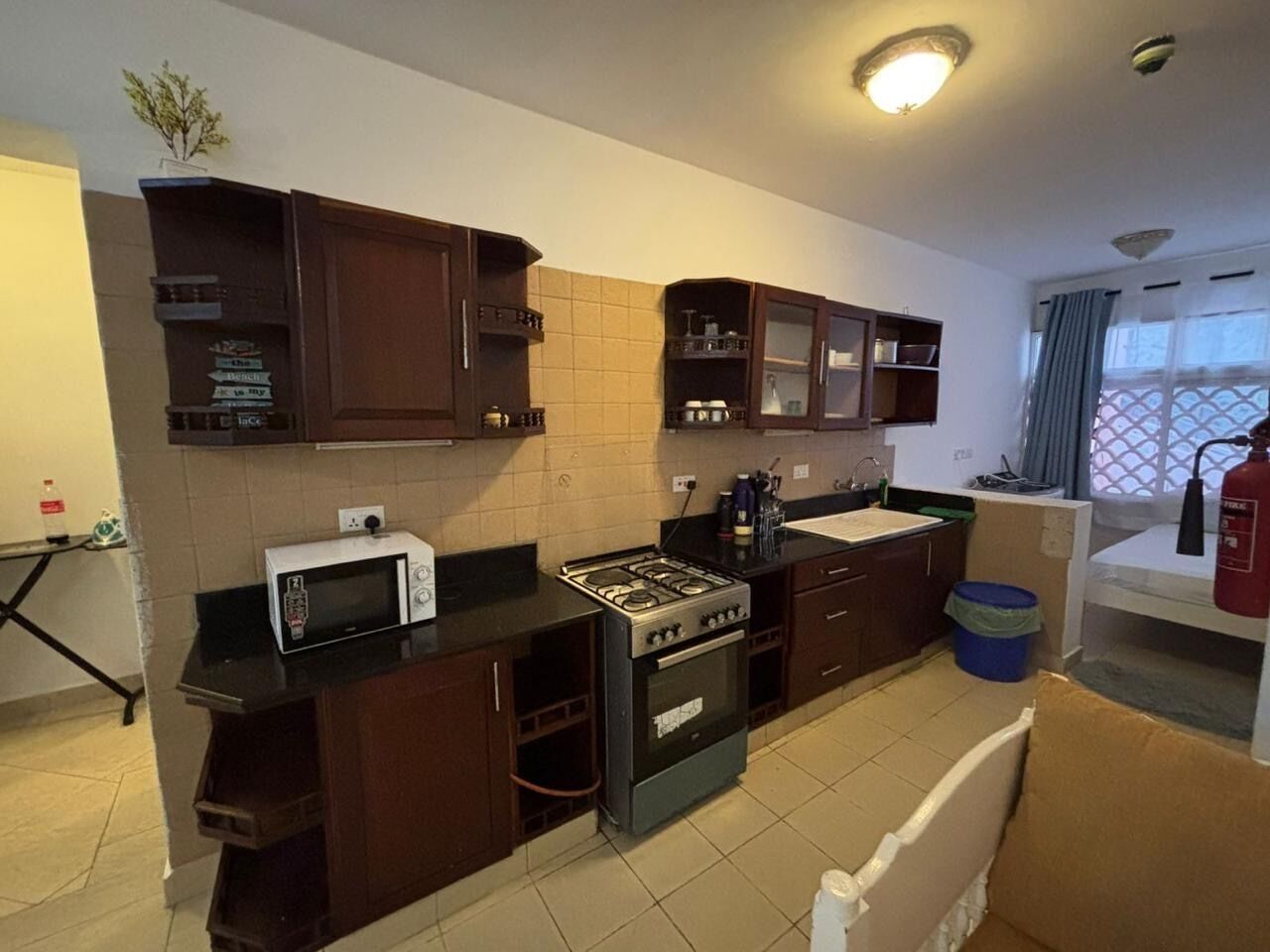 Fridge, microwave, oven, blender