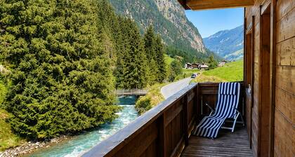 Rustic Pitztal alpine house by the stream with large balcony and garage