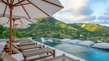 Outdoor pool, open 8:00 AM to 8:00 PM, pool loungers