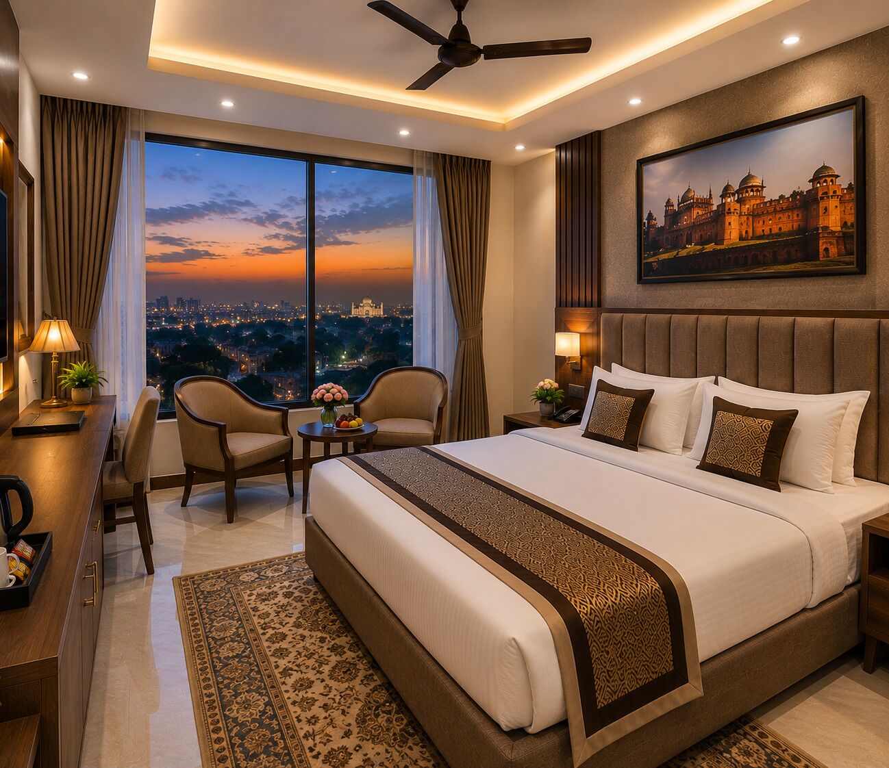 ห้องคลาสสิกดับเบิล | โต๊ะทำงาน, Wi-Fi ฟรี, ผ้าปูที่นอน