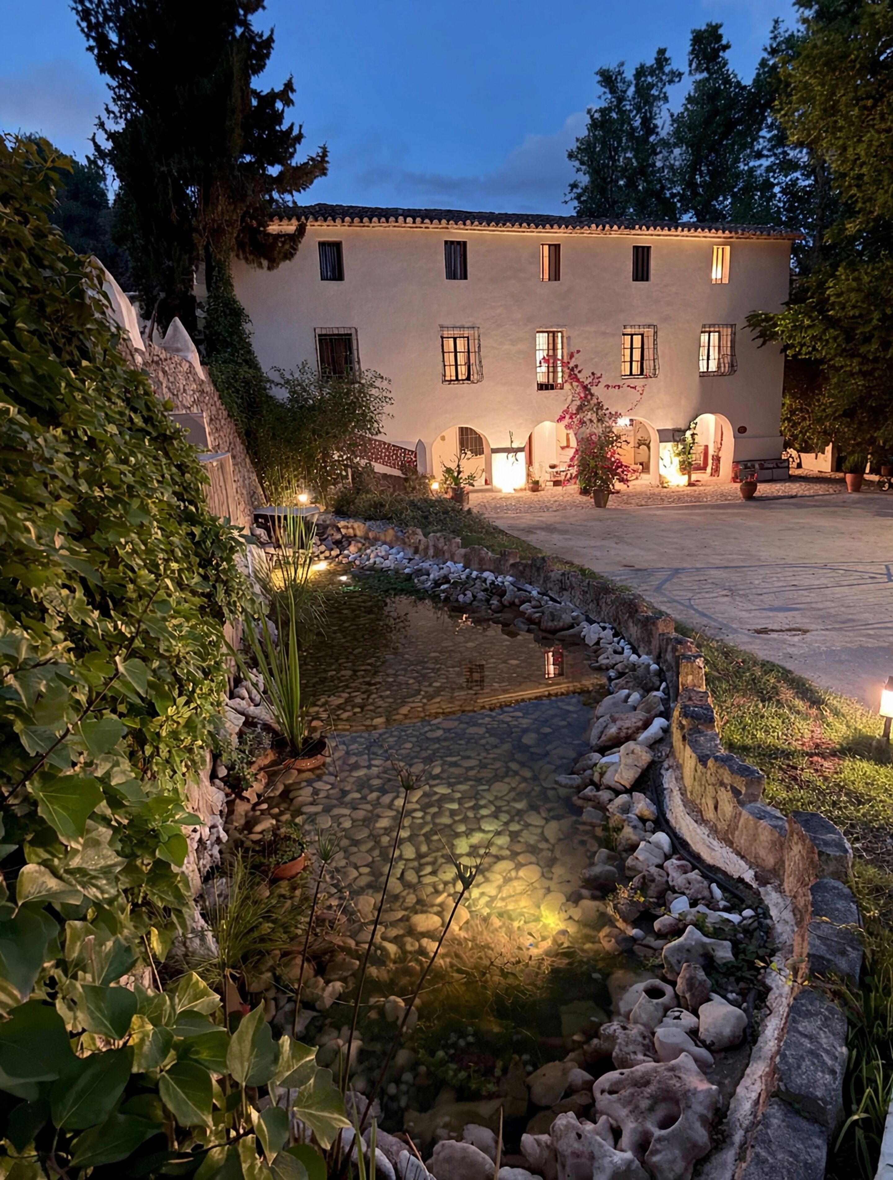 Front of property – evening/night