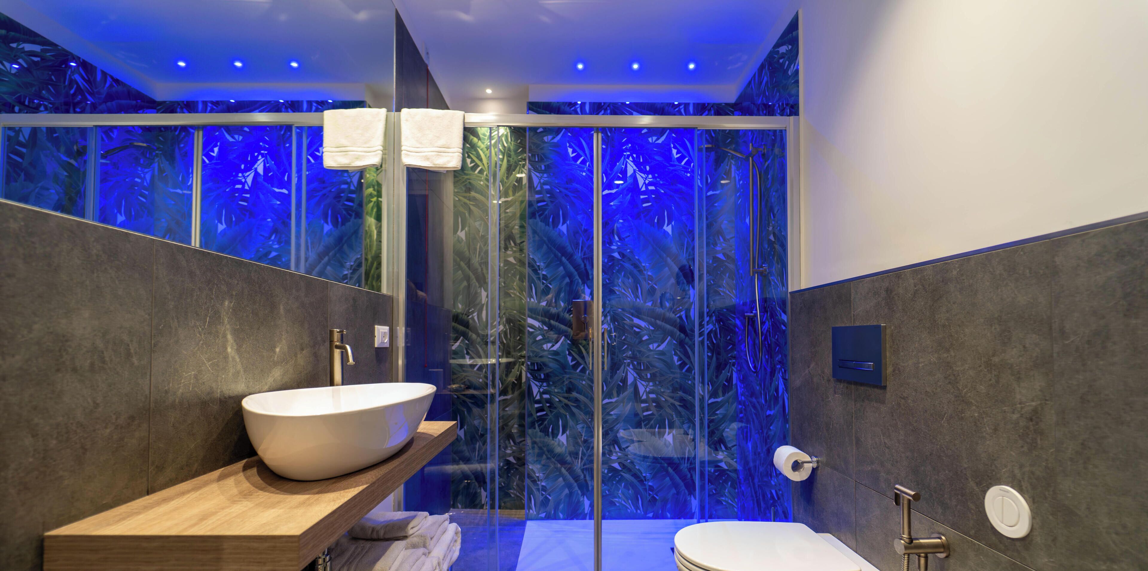 Deluxe Townhome, Balcony, City View | Bathroom | Shower, hair dryer, towels, soap