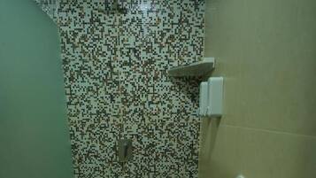 Studio | Salle de bain | Douche, serviettes fournies