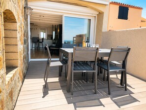 Outdoor dining - Comfortable apartment with AC - 4 guests (Collioure)
