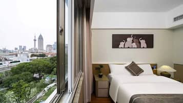 Basic Double Room, City View | Desk, laptop workspace, blackout drapes, iron/ironing board