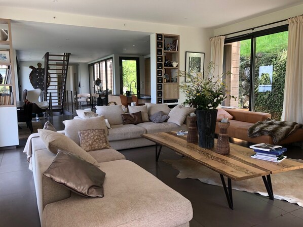 Living area - Villa sea view Normandy Deauville (Trouville-sur-Mer)