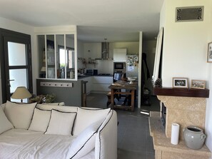 TV, fireplace, books - Vrbo Property (Augerolles)