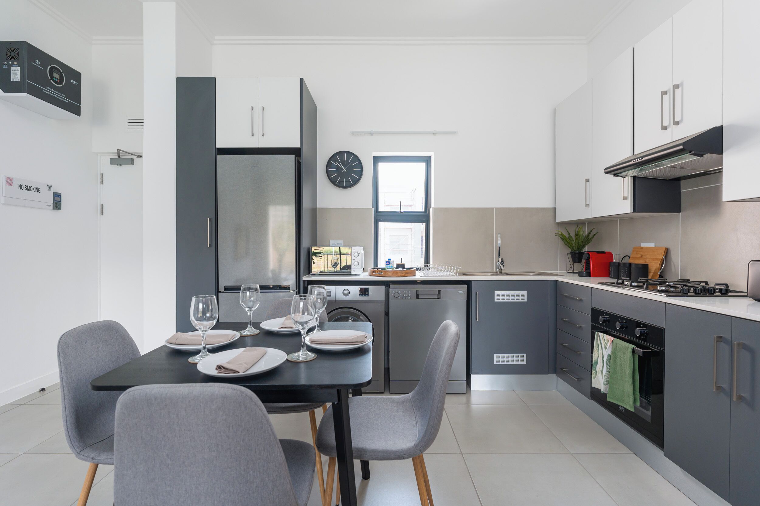 Luxury Apartment, Executive Level (Luxury2-Bedroom Upper Floor Apartment) | Private kitchen | Full-size fridge, microwave, oven, stovetop