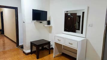 Suite, 2 Bedrooms | Living area | 43-inch flat-screen TV with satellite channels, printers