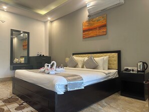 Deluxe kamer, 1 twee- of 2 eenpersoonsbedden, balkon | Gratis wifi