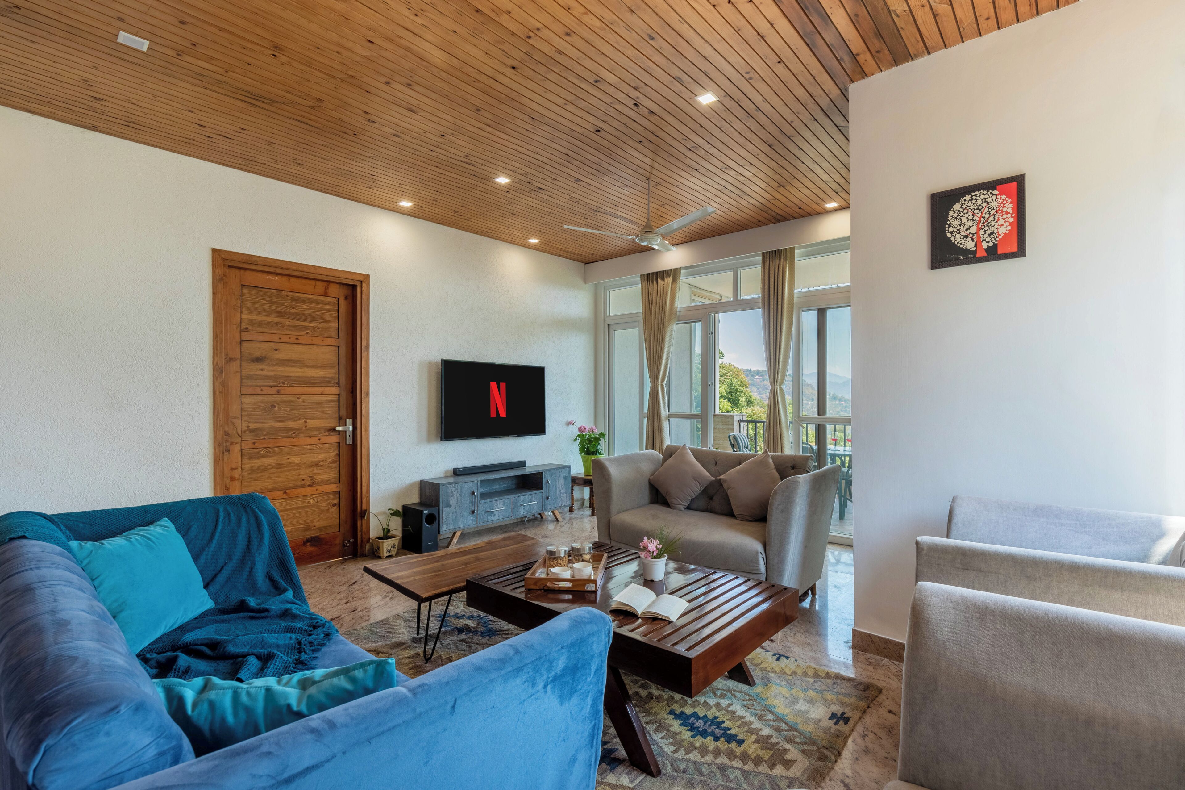 Apartamento luxo, vista para o jardim | Área de estar