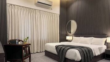 Deluxe Double Room, Balcony, City View | Premium bedding, down comforters, memory foam beds, desk