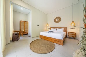 Deluxe villa, 2 slaapkamers, privézwembad | Verduisterende gordijnen, een strijkplank/strijkijzer, gratis wifi
