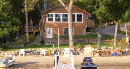 Waterfront lake house with private beach on Paradox Lake