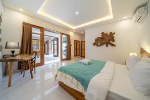 Villa Deluxe, 3 camere da letto, piscina privata | Biancheria in cotone egiziano, biancheria da letto di alta qualità
